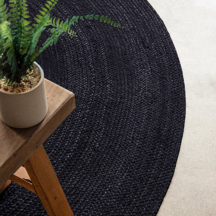 Vloerkleed Rangpur Rond - Zwart