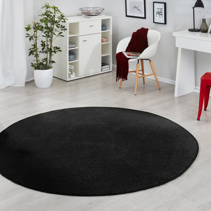 Vloerkleed Fancy Rond - zwart