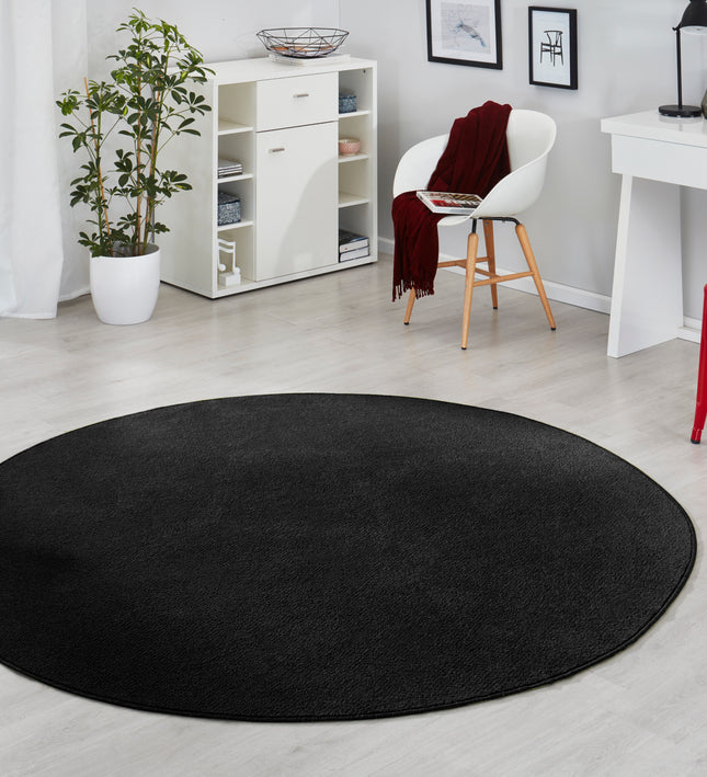 Vloerkleed Fancy Rond - zwart