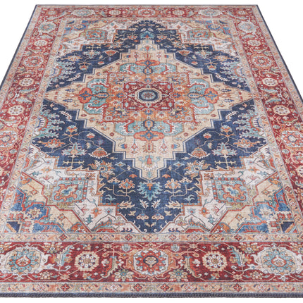 Vloerkleed Sylla Rechthoekig - indigo-blauw