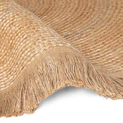 Vloerkleed Nuru Rond - Natuurlijk goud