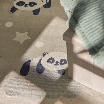Vloerkleed Dreamy Panda Rechthoekig - Beige Multicolor