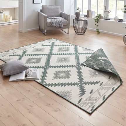 Vloerkleed Malibu Rechthoekig - Groen creme