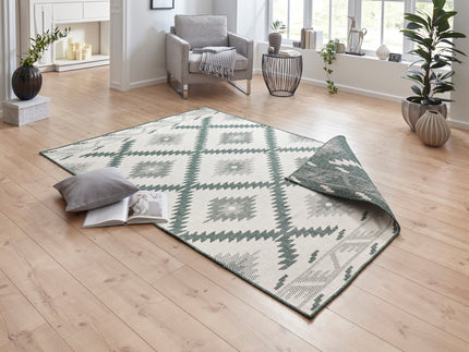 Vloerkleed Malibu Rechthoekig - Groen creme