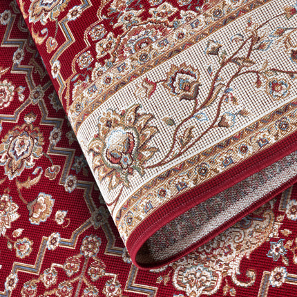 Vloerkleed Teppich Pierre Rechthoekig - Rood/Crème