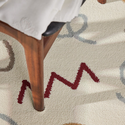 Vloerkleed Fiete Rond - Creme Multicolor
