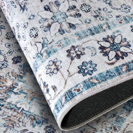 Vloerkleed Saveh Rechthoekig - Crème/Blauw