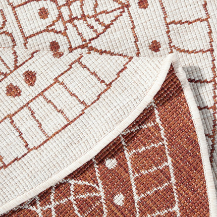 Vloerkleed Porto  - terracotta cotta creme