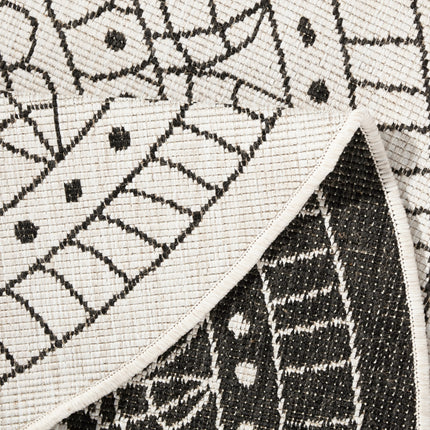 Vloerkleed Porto  - zwart creme