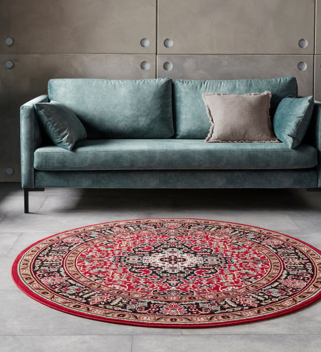 Vloerkleed Skazar Isfahan Rond - rood