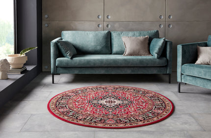 Vloerkleed Skazar Isfahan Rond - rood