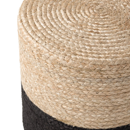 Vloerkleed Pouf Looma Rechthoekig - Natuur Goud Zwart