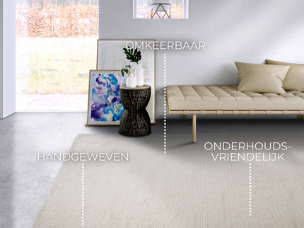 Wollen Vloerkleed Dehli - Wit