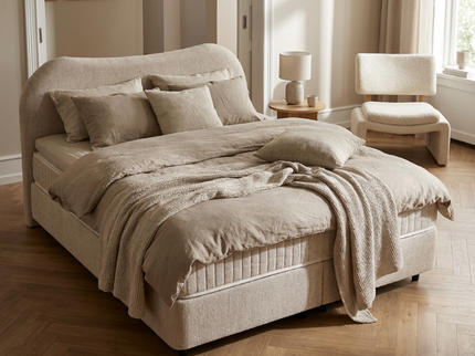 Boxspring met Opbergruimte - Arcus - Beige