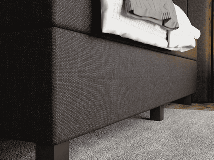 Boxspring met opbergruimte Beam - Zwart
