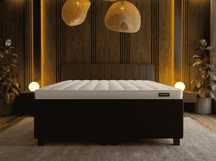 Boxspring met opbergruimte Beam - Zwart