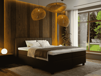 Boxspring met opbergruimte Beam - Zwart