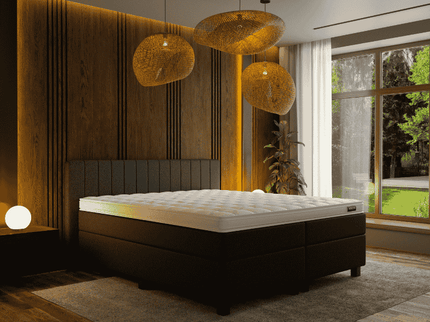 Boxspring met opbergruimte Beam - Zwart