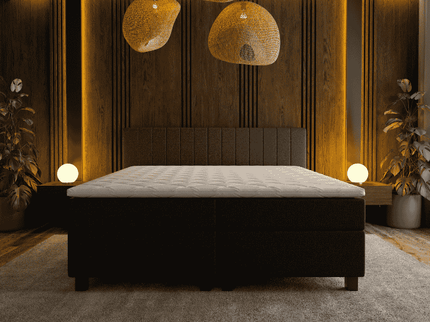 Boxspring met opbergruimte Beam - Zwart