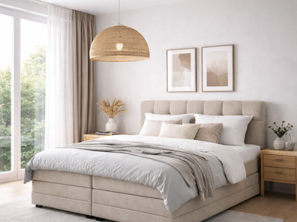 Elektrische Boxspring Lucca - Beige