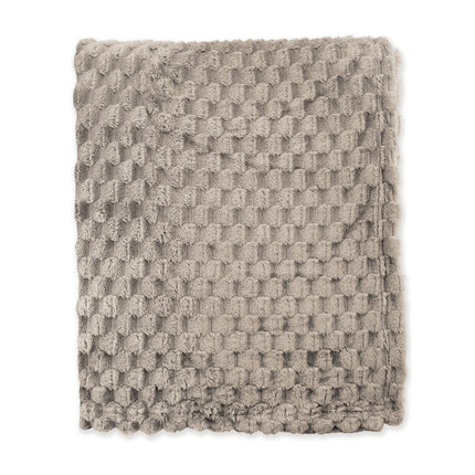 Bedsprei Fluffy Dots - Taupe