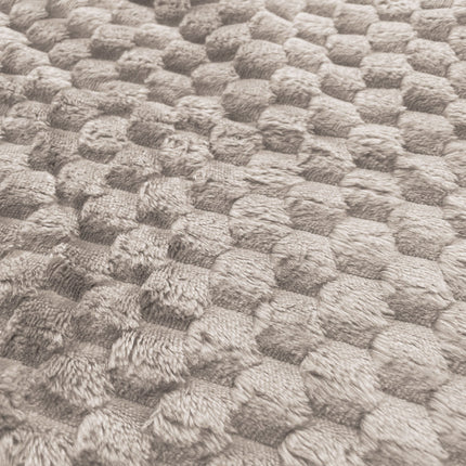 Bedsprei Fluffy Dots - Taupe