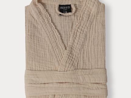 Badjas Mousseline Katoen - Beige