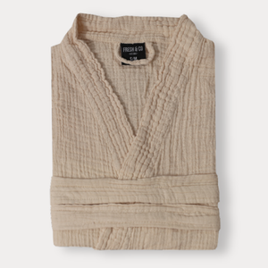 Badjas Mousseline Katoen - Beige