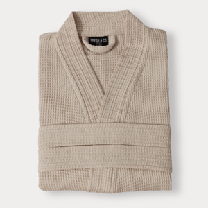 Badjas Wafel Katoen - Beige