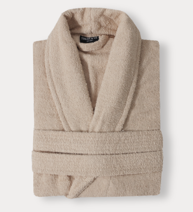 Luxe Badjas Katoen - Beige