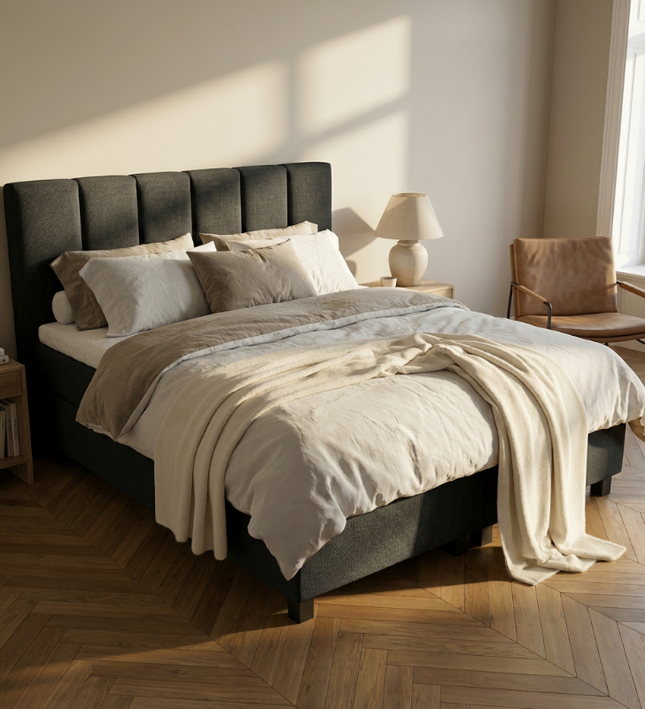 Boxspring Hotel Suite - Wide - Antraciet