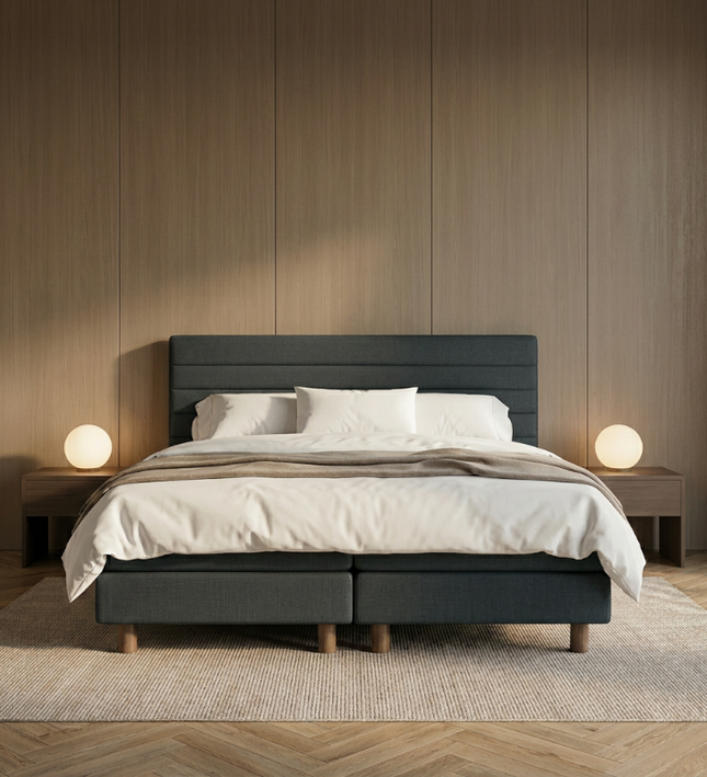 Boxspring Hotel - Straight - Antraciet