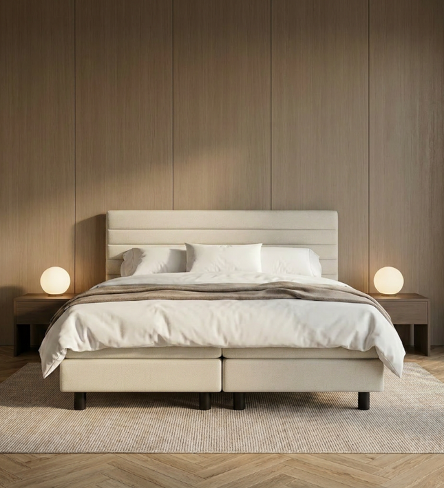Boxspring Hotel - Straight - Beige