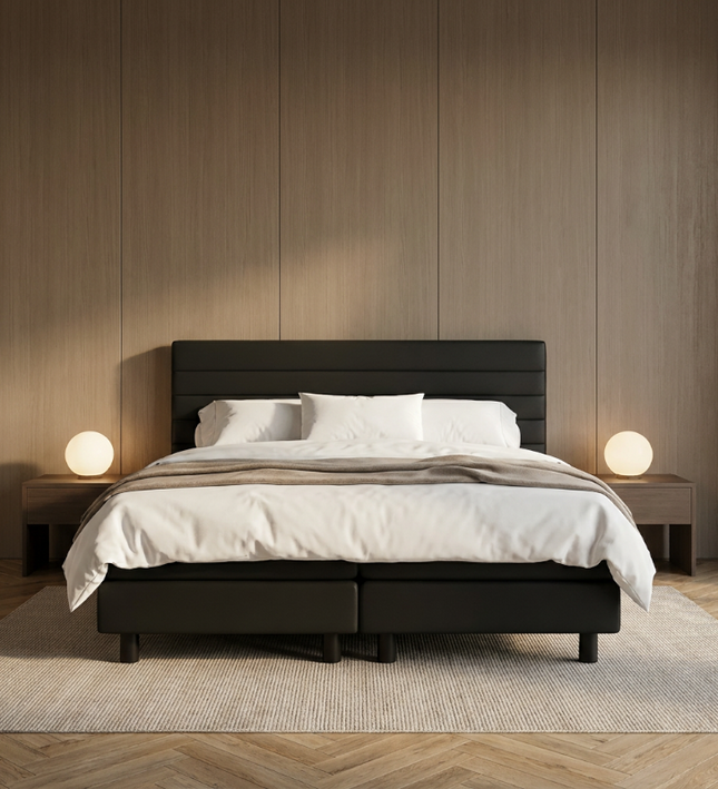 Boxspring Hotel - Straight - Zwart