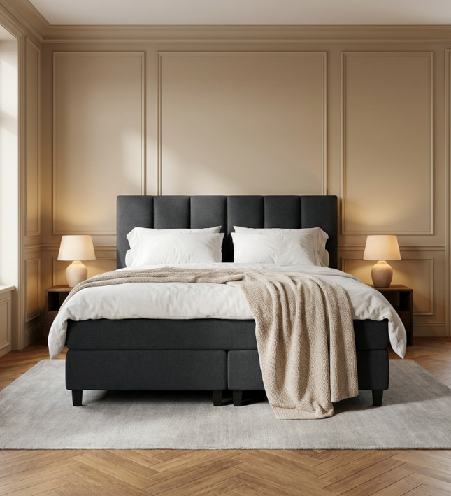 Boxspring Hotel Luxury - Wide - Antraciet