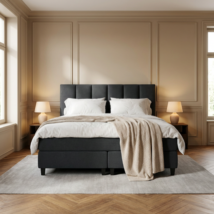 Boxspring Hotel Luxury - Wide - Antraciet