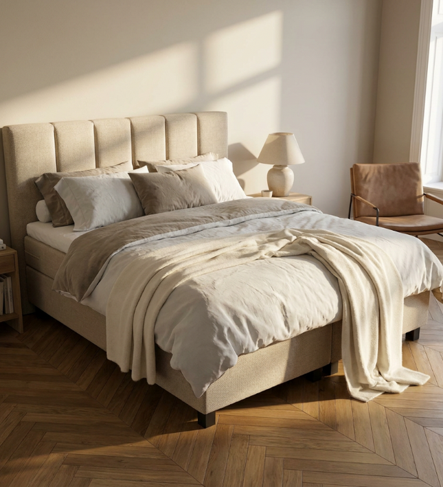 Boxspring Hotel Suite - Wide - Beige