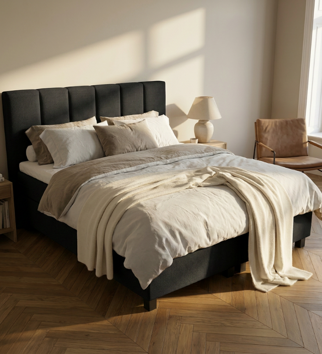 Boxspring Hotel Suite - Wide - Zwart
