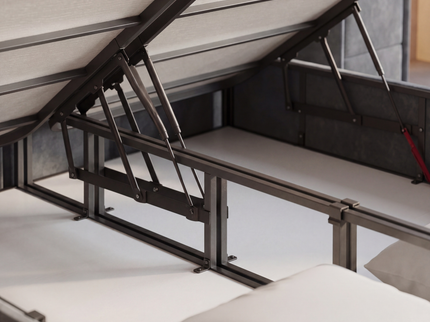 Boxspring met Opbergruimte Pearl - Antraciet