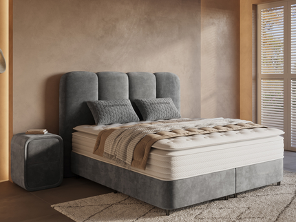 Boxspring met Opbergruimte Pearl - Antraciet