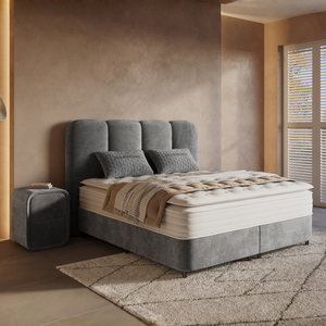 Boxspring met Opbergruimte Pearl - Antraciet