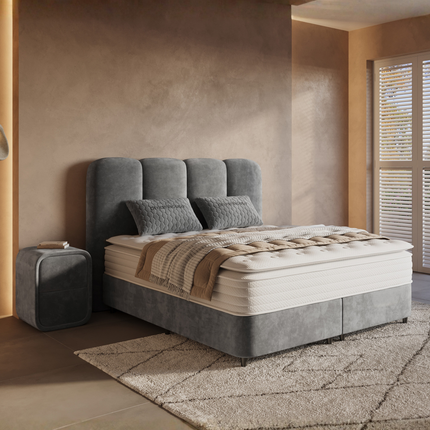 Boxspring met Opbergruimte Pearl - Antraciet