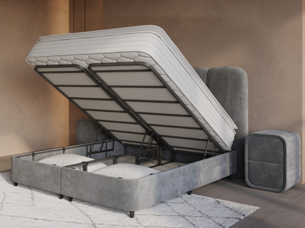 Boxspring met Opbergruimte Pearl - Antraciet
