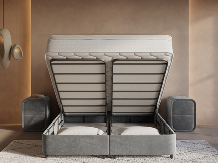 Boxspring met Opbergruimte Pearl - Antraciet