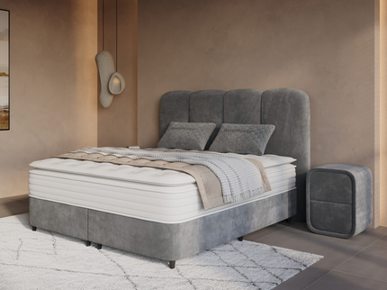 Boxspring met Opbergruimte Pearl - Antraciet