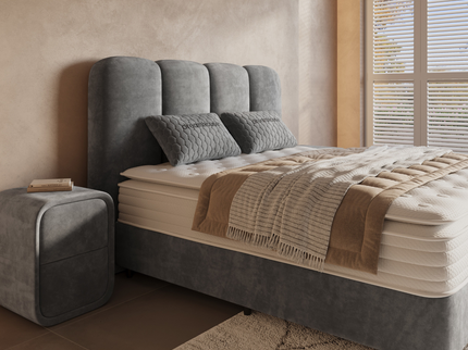 Boxspring met Opbergruimte Pearl - Antraciet