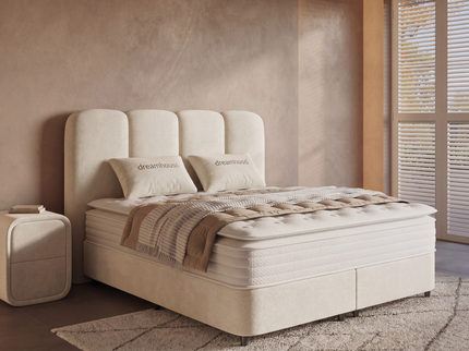 Boxspring met Opbergruimte Pearl - Beige