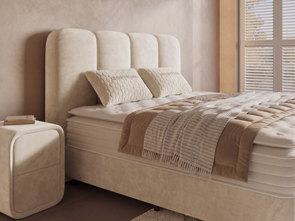 Boxspring met Opbergruimte Pearl - Beige
