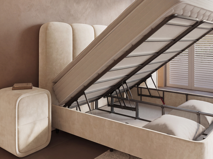 Boxspring met Opbergruimte Pearl - Beige