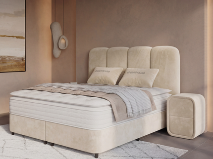 Boxspring met Opbergruimte Pearl - Beige